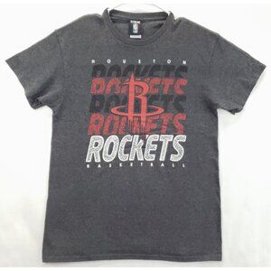 UNK Houston Rockets Shirt Mens Medium Gray 100% Cotton Short Sleeve Crew Neck